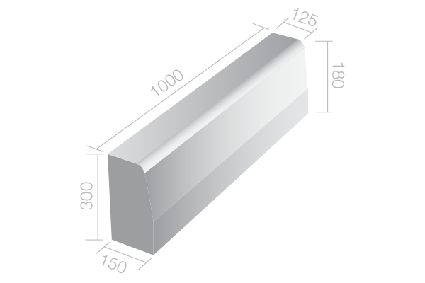 Deep Etched Image of Barrier Kerb (fig 3)